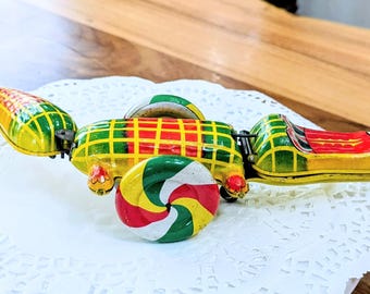 Antique- Suzuki Edwards- Alligator- Crocodile- Tin- Toy- Windup
