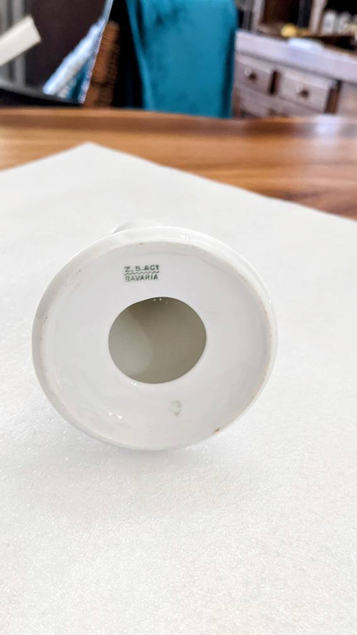 Antique Hat Pin Holder Porcelain Art Nouveau Hand Painted Etsy