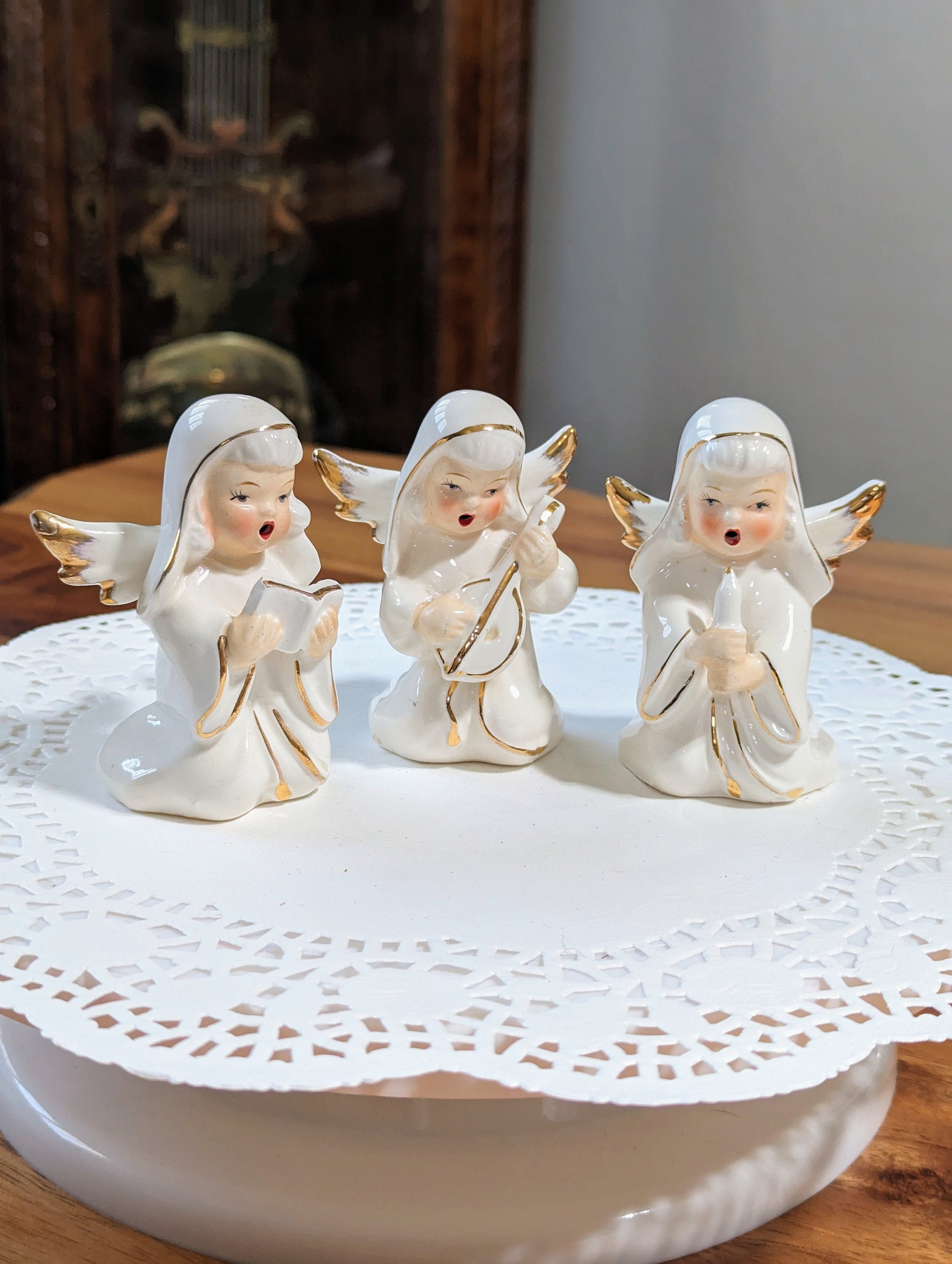 Vintage- Christmas- Angel- Musical- Kitsch- Mid Century- MCM