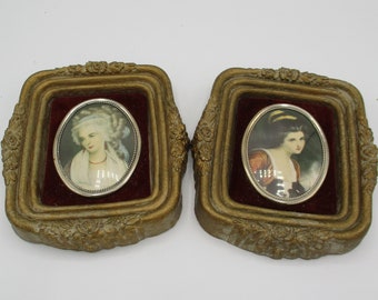 Antique Portraits- Miniature- Granny Chic - Victorian- Edwardian- Shabby Chic- Country French-