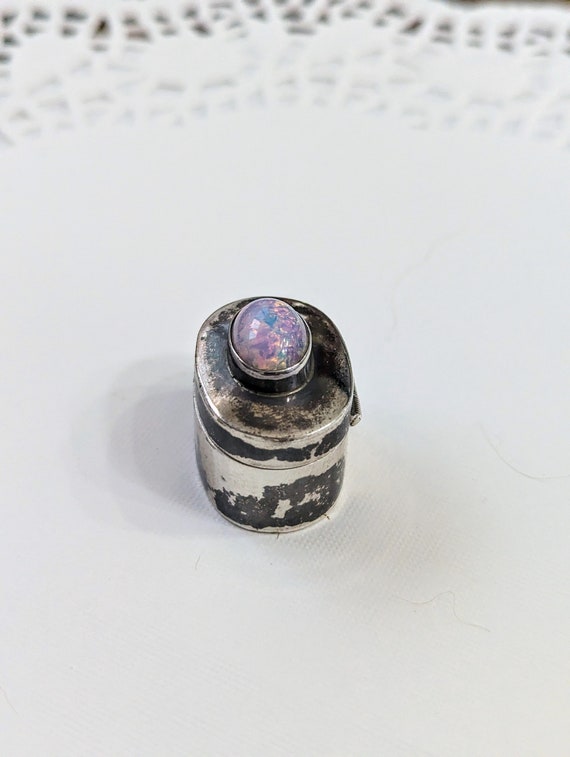 Vintage- Sterling Silver - Opal- Ring - Box -Jewe… - image 7