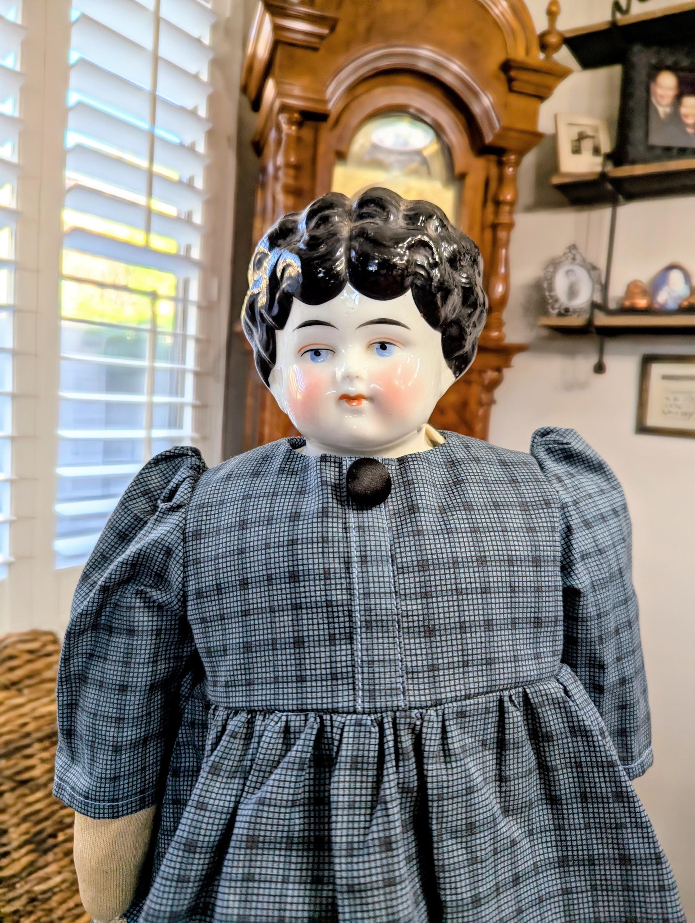 Rare- Antique- Doll- Marion- China- Head- 22 Inch- 1880s