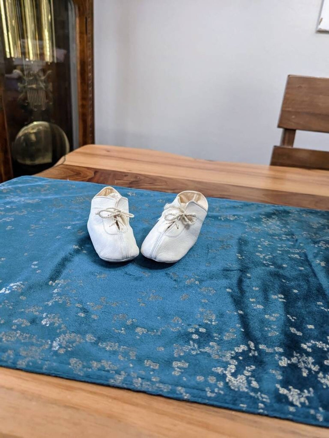 Antique - Baby - Shoes- White- Doll- Leather- Vintage- Mid Century ...