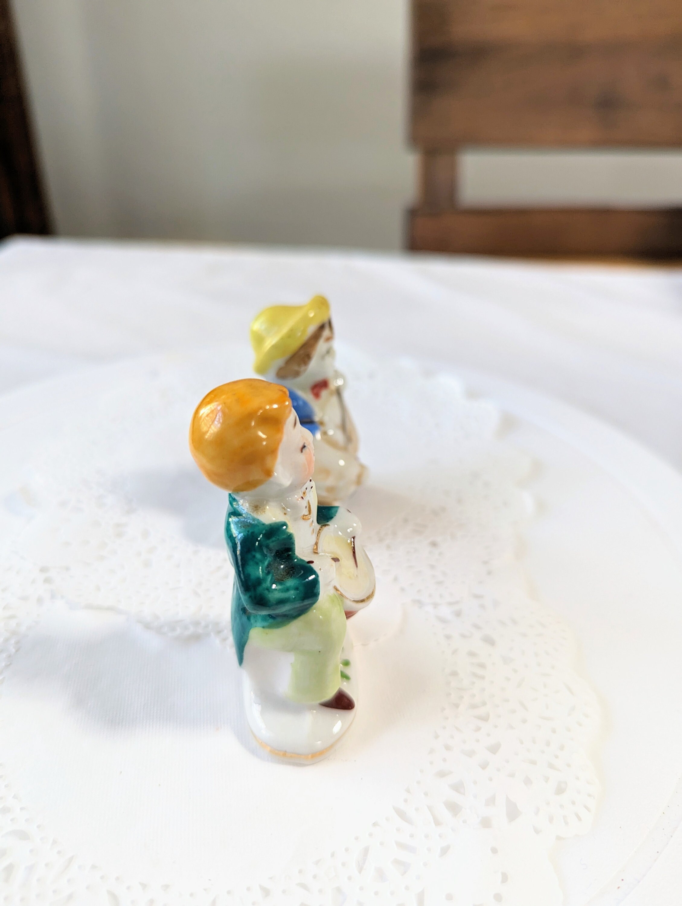 ホビー・楽器・アート acteur Antique Figurine- Pair- Musical- Japan- Occupied- Drum
