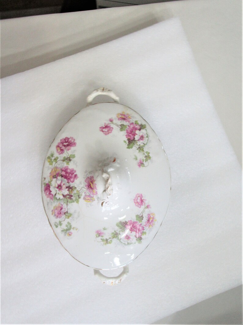 Rare Antique Porcelain Serving Dish Two Piece Shenango Etsy