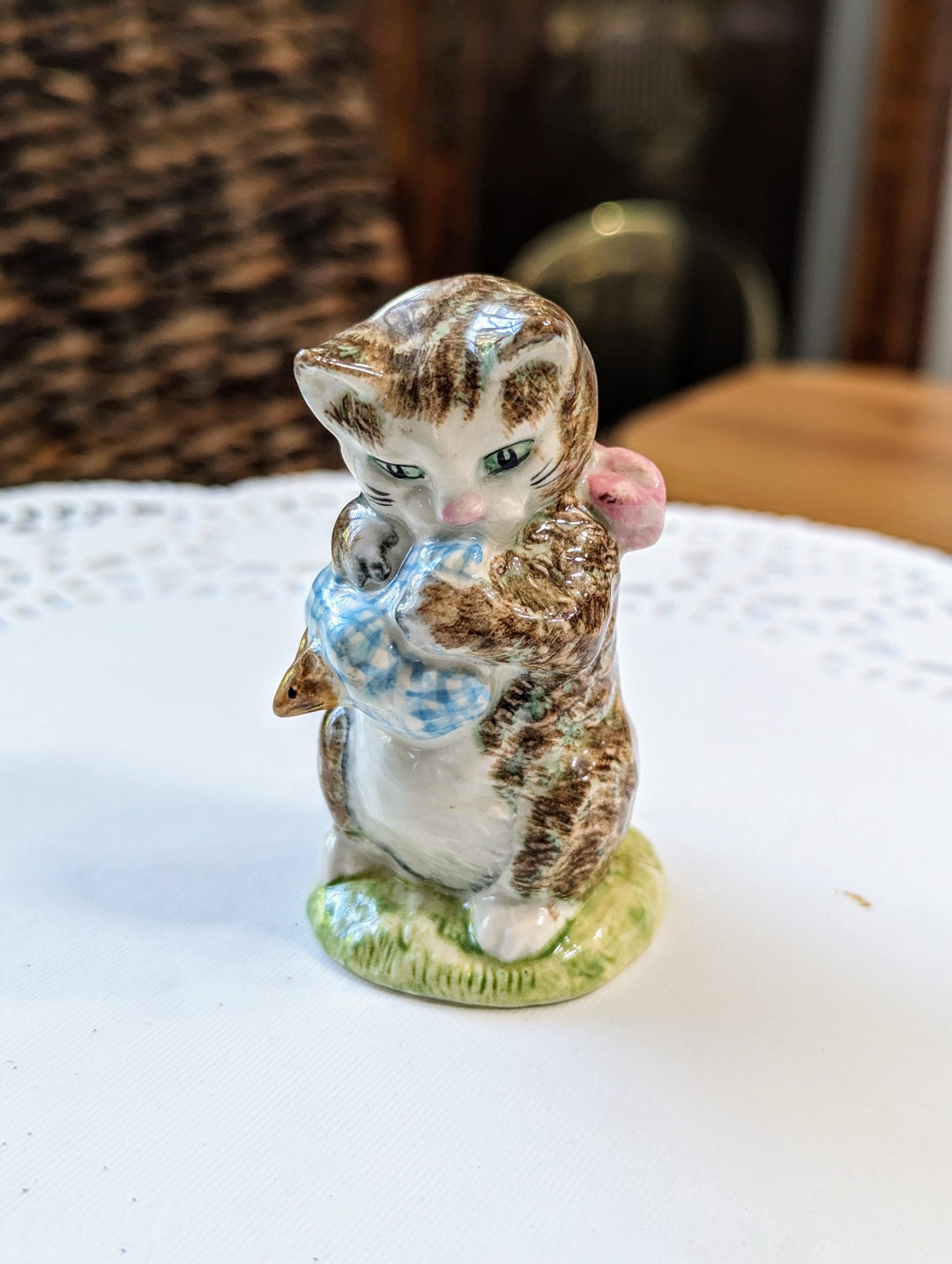 Antique -beatrix Potter- Miss Moppet - Cat- Rare- Beswick -england