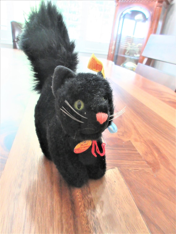 Cat- Steiff- Vintage- Antique - Black- Halloween- Rare- Animal