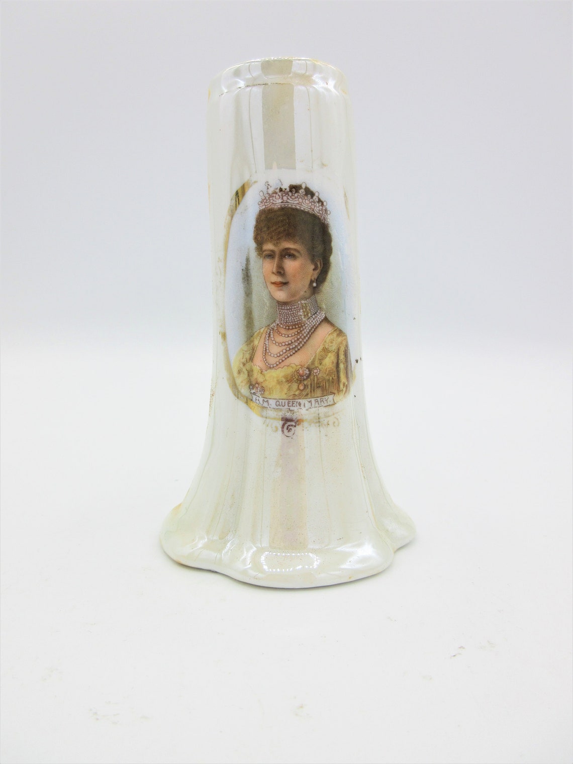 Rare Antique Hat Pin Holder Porcelain English Queen Mary Etsy