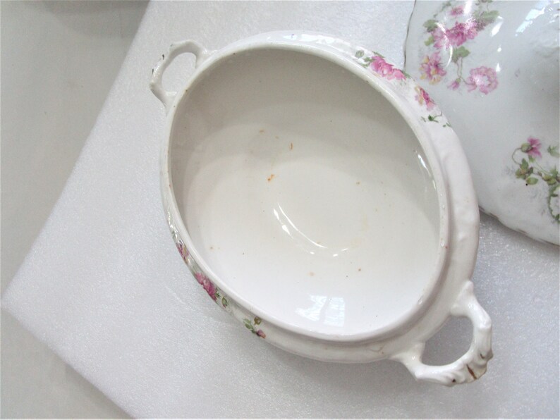 Rare Antique Porcelain Serving Dish Two Piece Shenango Etsy