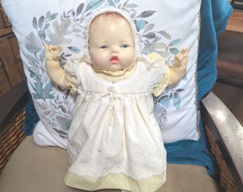 Vintage- Doll- 1983- Ideal- Thumbelina- Collector- Vinyl- Redressed- 18 Inch- Newborn