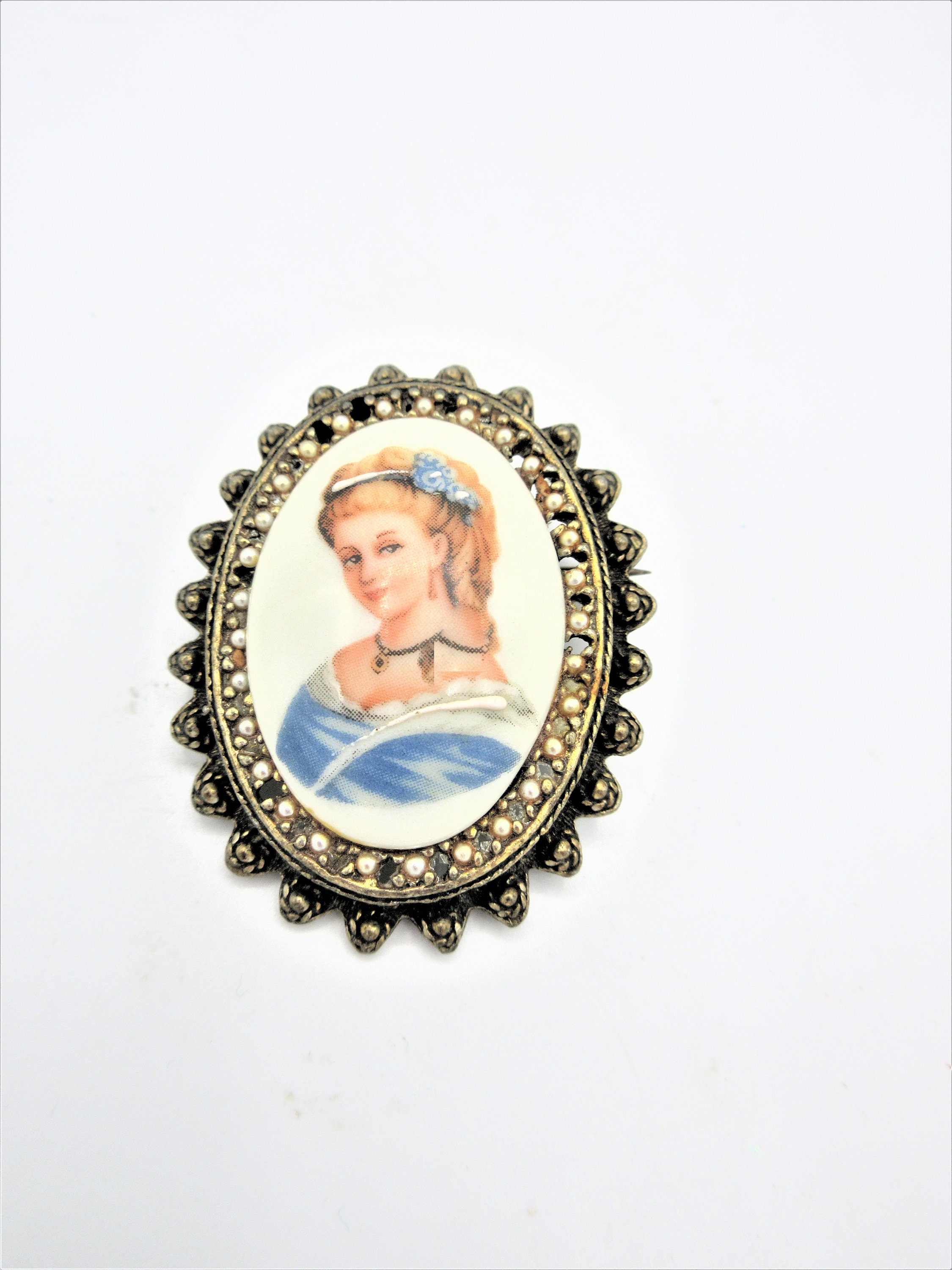 Vintage Limoges Brooch Pin French Porcelain France Hand | Etsy
