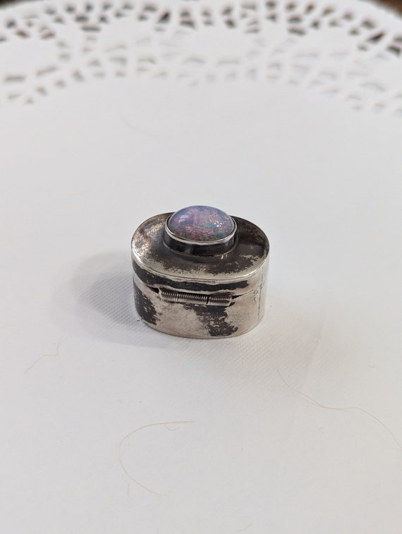 Vintage- Sterling Silver - Opal- Ring - Box -Jewe… - image 5