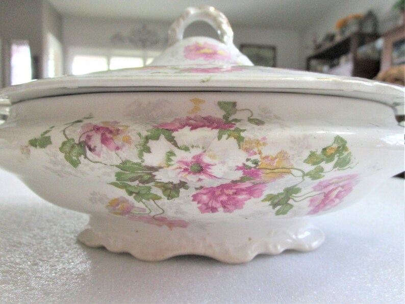 Rare Antique Porcelain Serving Dish Two Piece Shenango Etsy