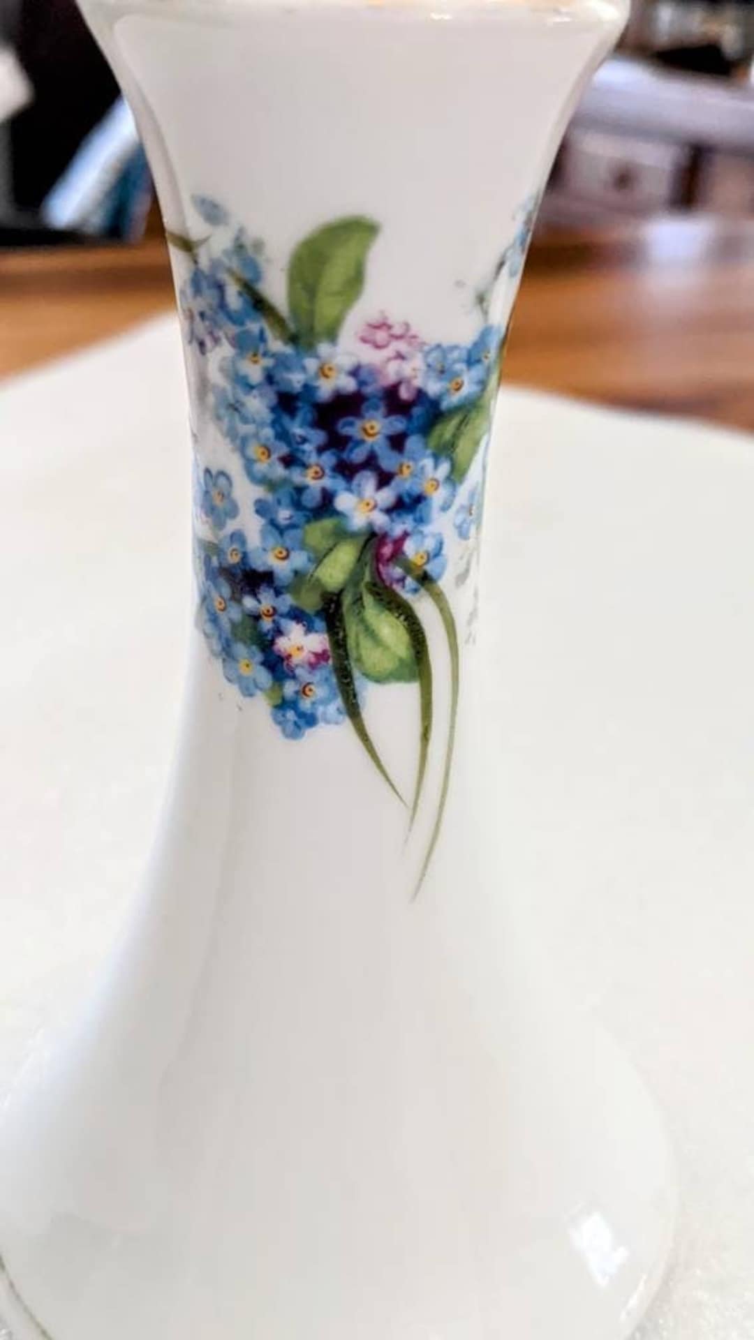 Antique - Hat Pin- Holder- Porcelain- Art Nouveau- Hand 