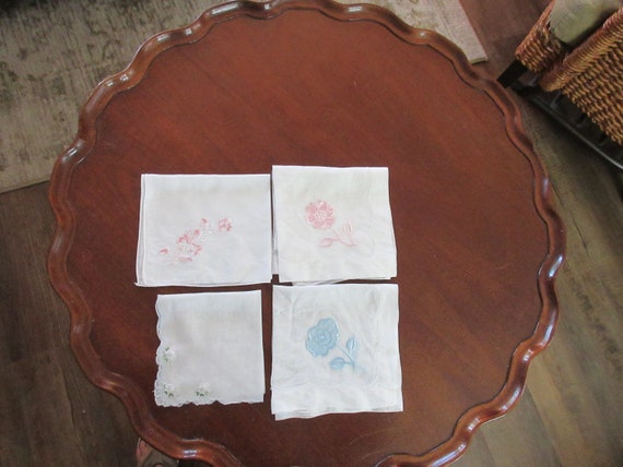 Vintage Handkerchiefs- Multicolored- Set of Four-… - image 1