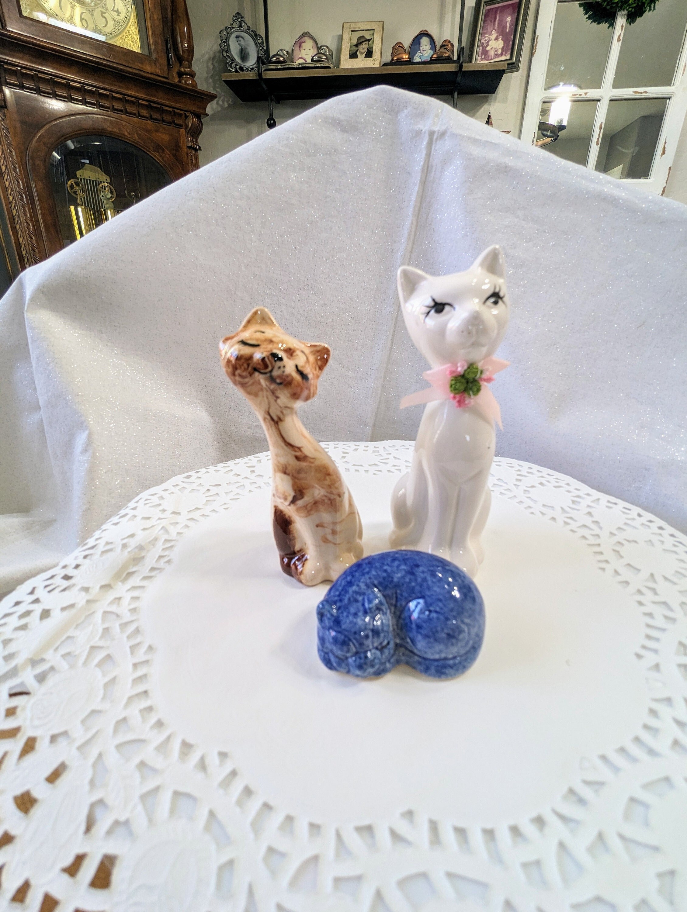 Vintage - Kittens- Cat- Kitties- Lover- Figurines- Lot- Three