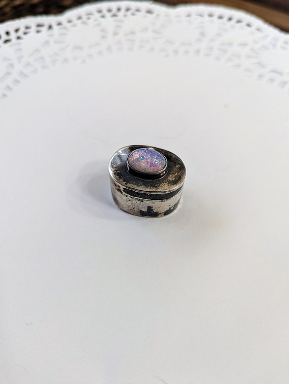 Vintage- Sterling Silver - Opal- Ring - Box -Jewe… - image 1
