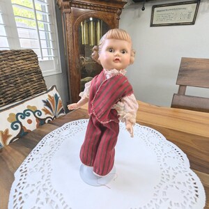 Antique- Doll- Rubber - Eegee- Lover- Collector- Original-  Décor- Vintage - Toy- Mid Mod- MCM- 1950- Mid Century- 8 inch- Kitsch- Gift