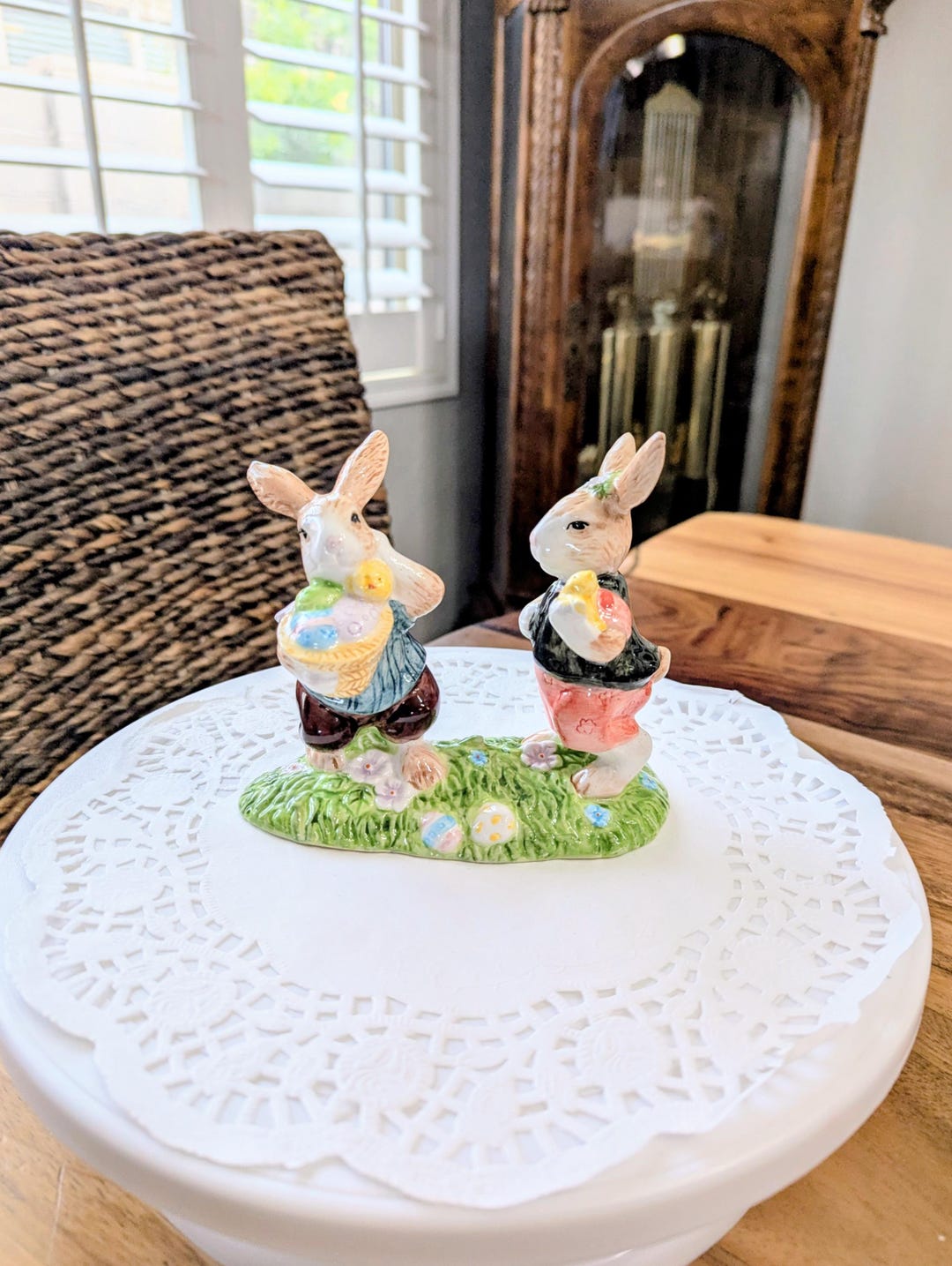 Vintage- Easter- Bunnies- Rabbits- Kitsch- Porcelain- Unmarked- Spring ...