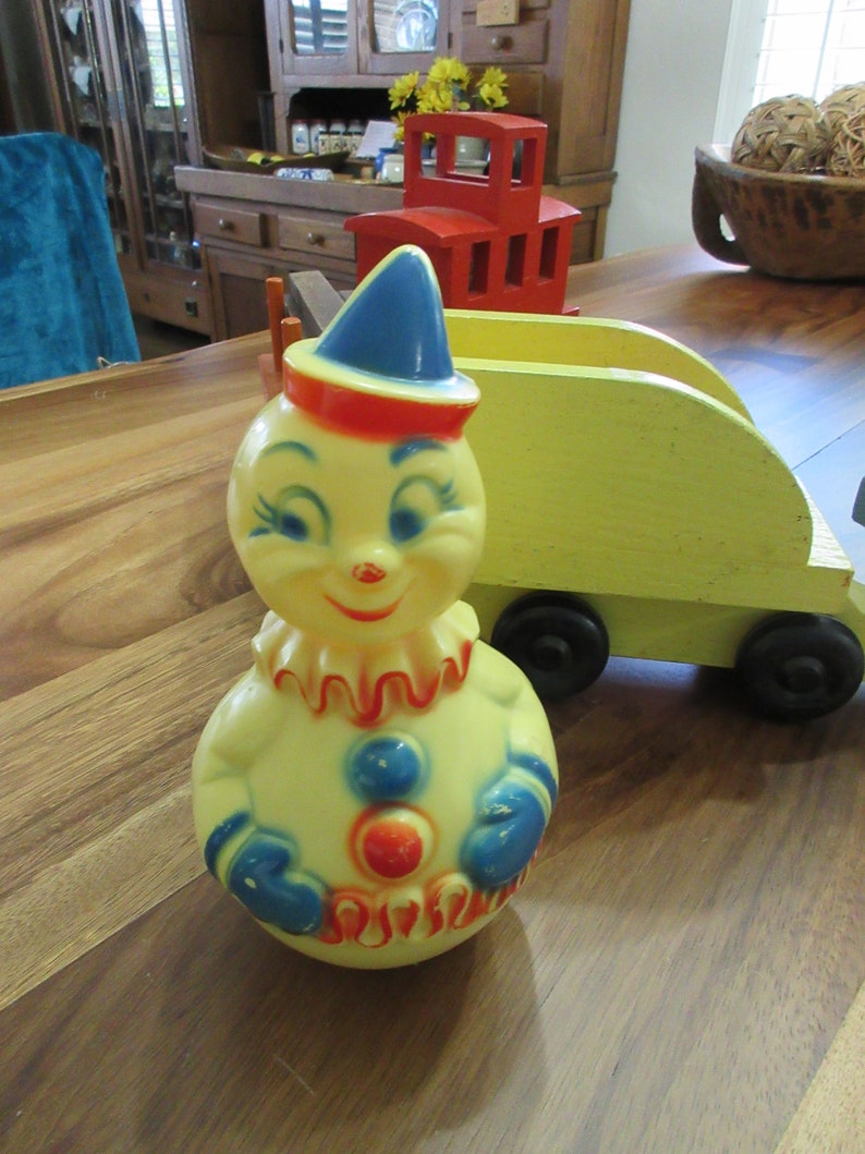 Antique Toy- Roly Poly - Clown - Vintage Nursery-baby Gift - Baby ...
