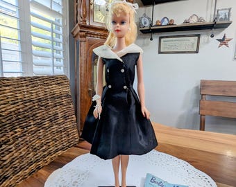 Early- Barbie- #4- 1961- Pony- Tail- Blonde- Solid- Lover- Collector- Gift- Fashion- After 5- # 934- Original- Red Lips- Nails-