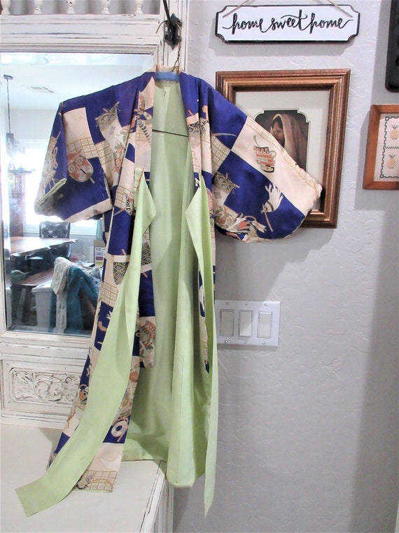 Antique -Kimono- Child- Multicolored- Silk- Tradi… - image 4