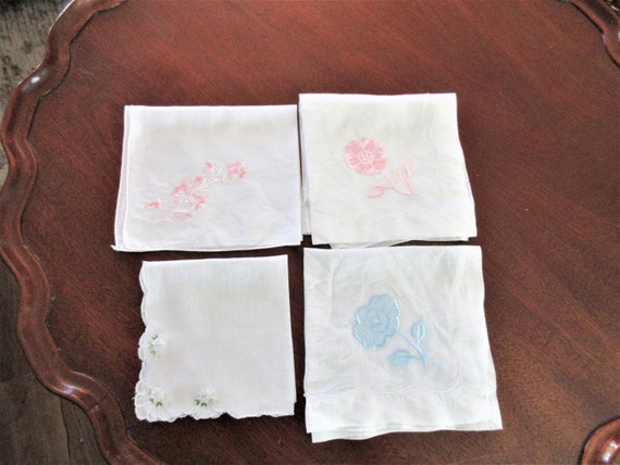 Vintage Handkerchiefs- Multicolored- Set of Four-… - image 2