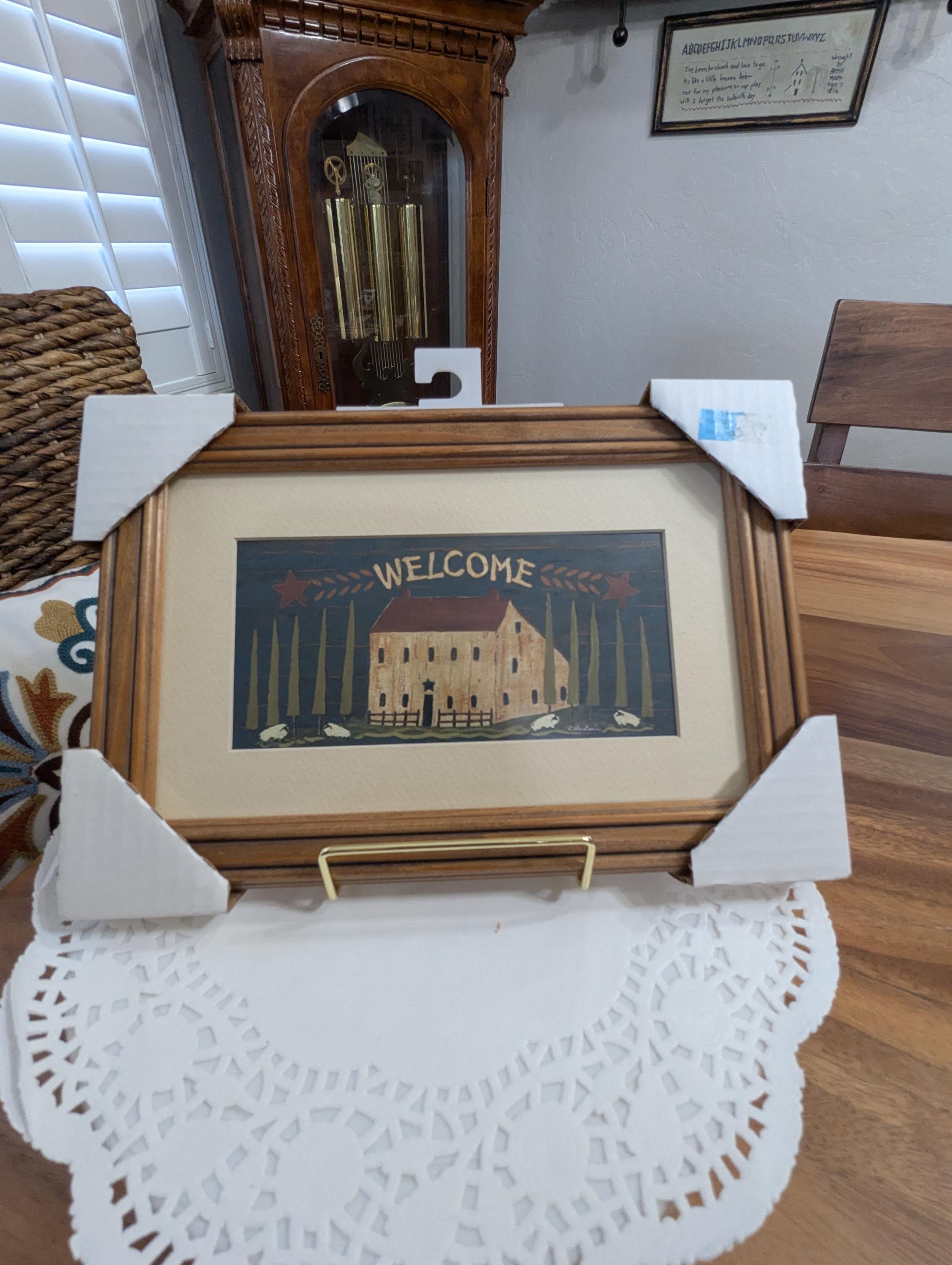 Vintage- Primitive- Rustic- Wall- Decor- Framed- New- Unused- Cabin ...