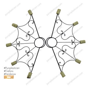Fire fans 5 wicks "S" design