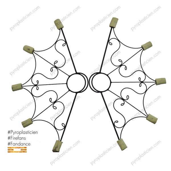 Fire fans 5 wicks "S" design