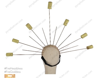 Copricapo di fuoco per la fotomodella "Divina"