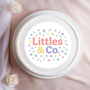 Edible Cake Topper Personalised LOGO Printed Wafer Paper, Wafer Card or Icing Sheet Birthday Cake Edible Topper Round or Square Pre Cut