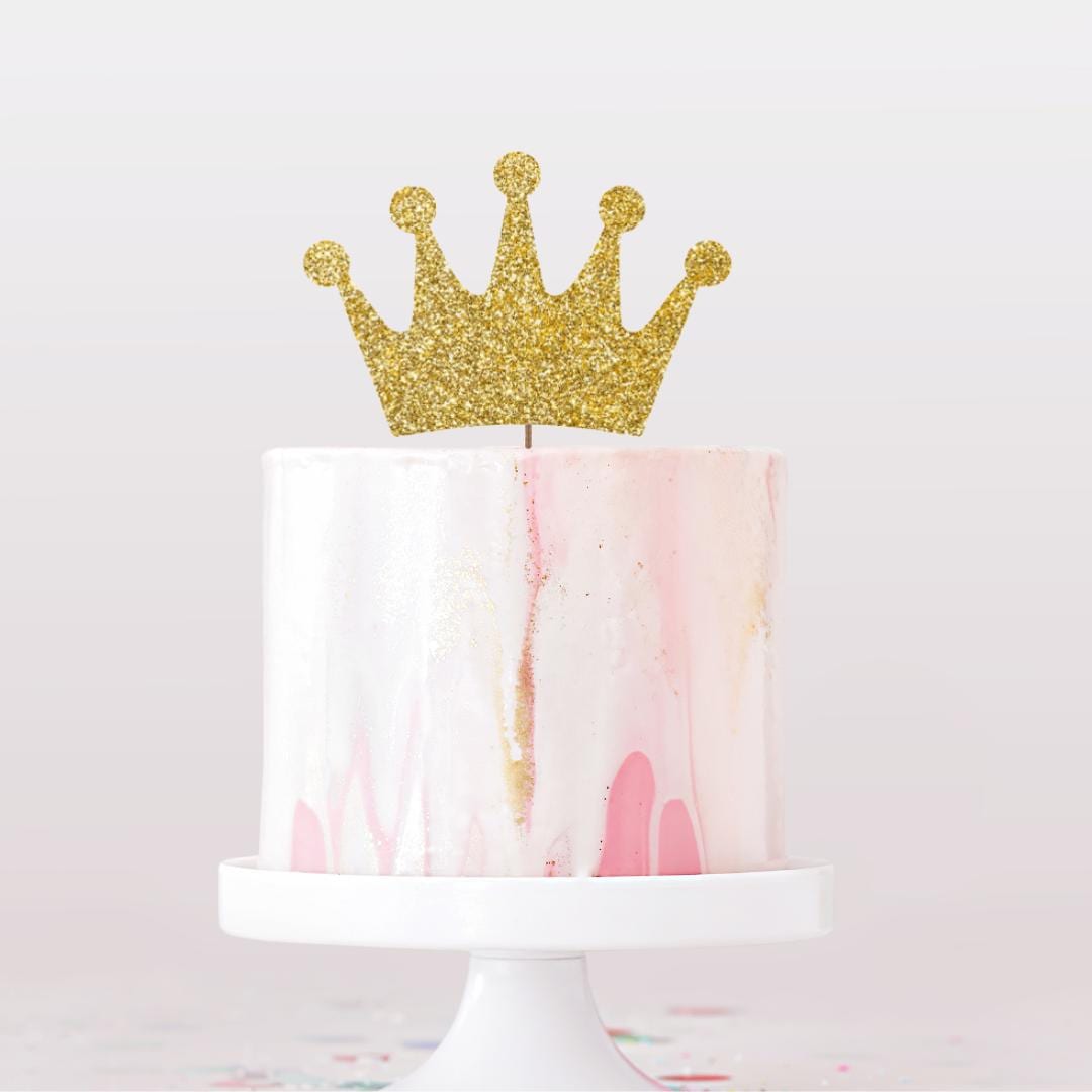 Glitter Crown Cake Topper: Princess Birthday Party Decoration - Etsy UK