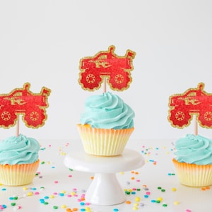 Monster Truck Cupcake Topper Cake Topper Car Truck Boys Bento Cake Birthday Cake