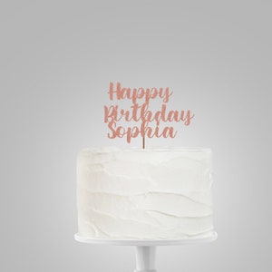 Custom Words Cake Charm Glitter or Mirror Cake Topper Sheet Cake Bento Cake Personalised Cake Topper