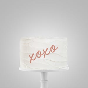 Ciondolo per torta di San Valentino, decorazione per torta, torta Bento, ciondolo per torta in fogli xoxo