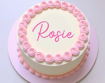 Personalized Glitter Cake Charm: Custom Name, Birthday Cake Decoration