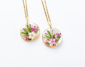 Forget-Me-Not Flower Necklace: Resin Memorial Jewelry, Baby Loss Gift