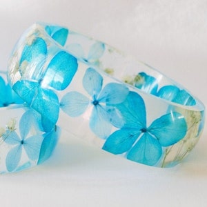 pressed real flower bracelet, resin bracelet, mothers day gifts, gift for mom, birthday gift idea for women, image 3