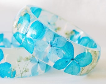 pressed real flower bracelet, resin bracelet, mothers day gifts, gift for mom, birthday gift idea for women,