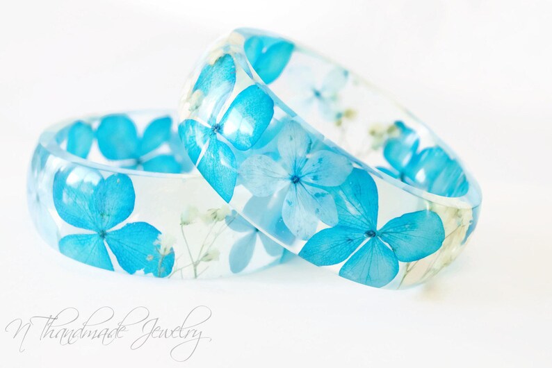 pressed real flower bracelet, resin bracelet, mothers day gifts, gift for mom, birthday gift idea for women, image 4