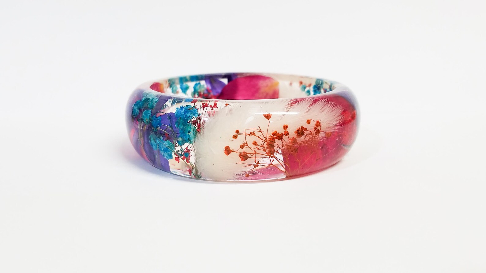 Resin Bangle Bracelet Real Flower Bracelet Real Flower Etsy