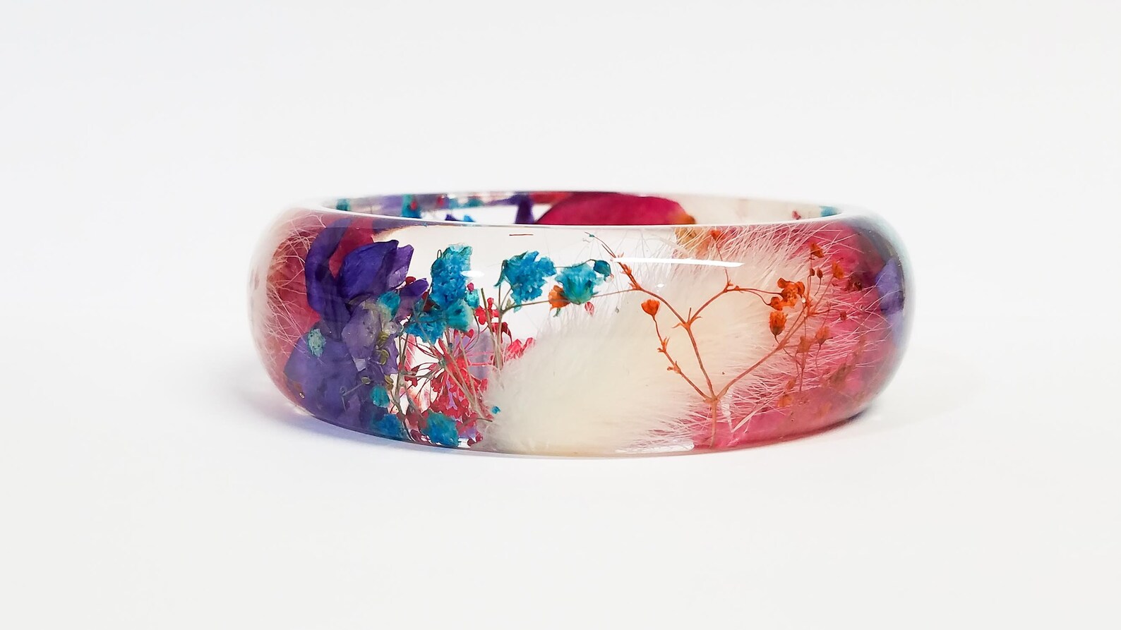Resin Bangle Bracelet Real Flower Bracelet Real Flower Etsy