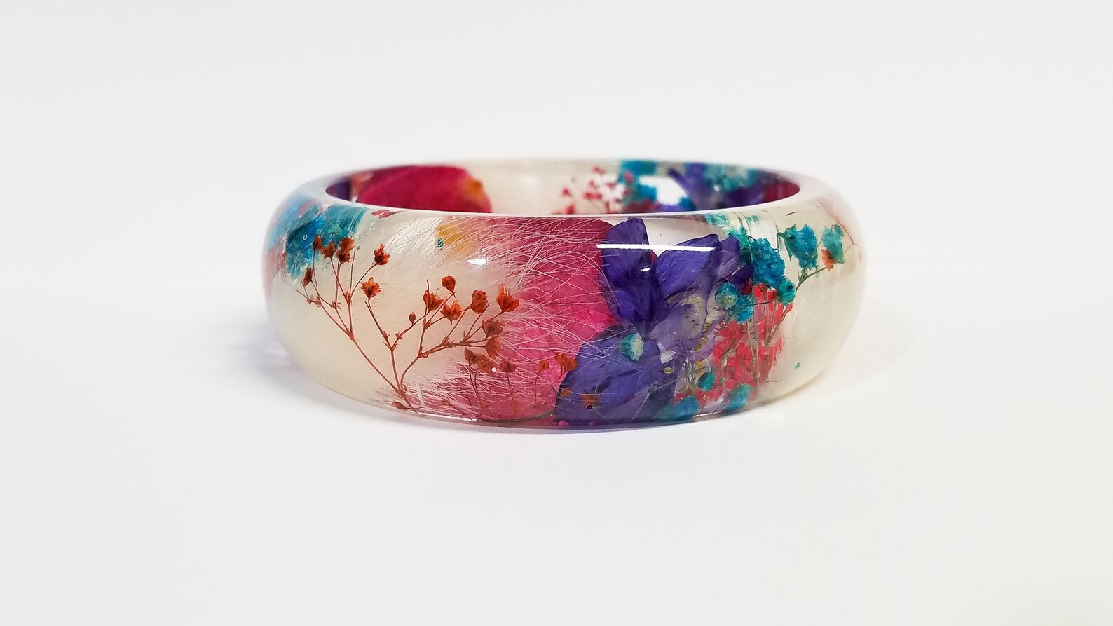 Resin Bangle Bracelet Real Flower Bracelet Real Flower Etsy