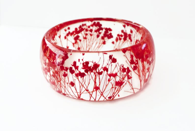 real flower bracelet resin bracelet nature bracelet botanical bracelet nature inspired bracelet pressed flower bracelet image 2