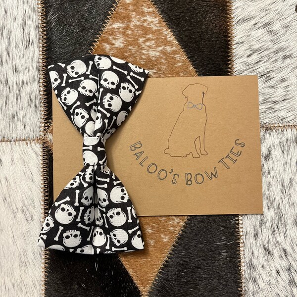 mens skull bow ties