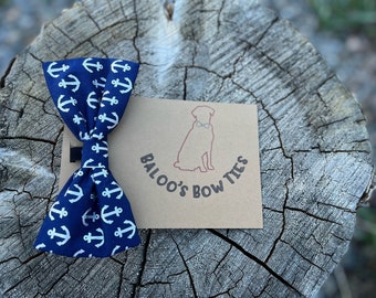 Anchor Dog Bow Tie