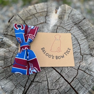 Colorado Avalanche Dog Bow Tie