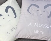 Full-bodied, design, Cushion cover A Muvra, beige or gray, 40x40cm