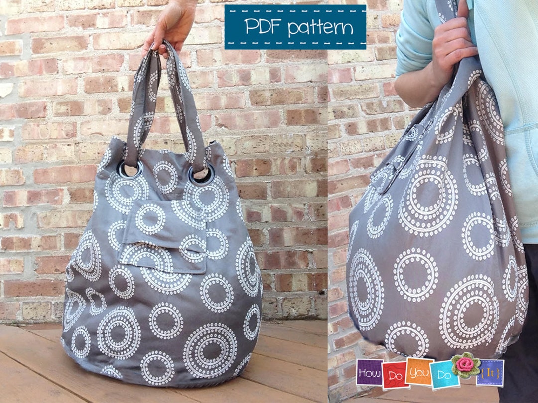 Beach Bag Sewing Pattern , Instant Download PDF , Tote Bag Pattern ...